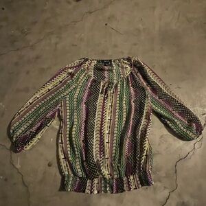 Multicolor Patterned Women's Top